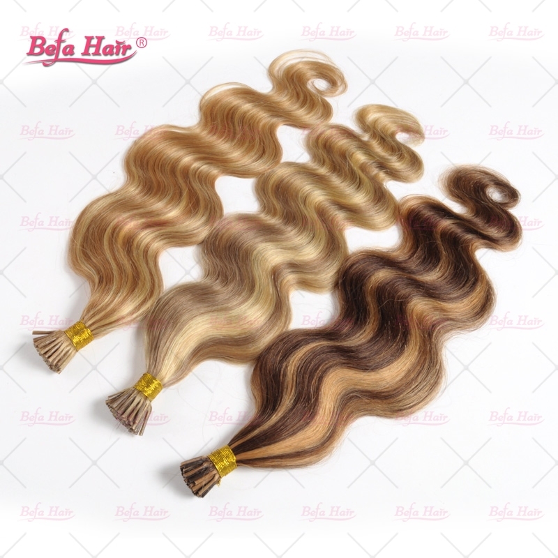 50g/lot 2018 new arrival i-tip Hair Extensions 18-24 remy human Body wave hair 1g/pc all color  free
