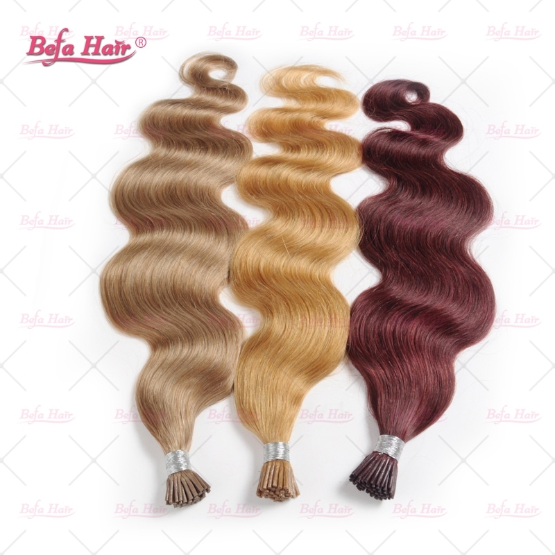 50g/lot 2018 new arrival i-tip Hair Extensions 18-24 remy human Body wave hair 1g/pc all color  free
