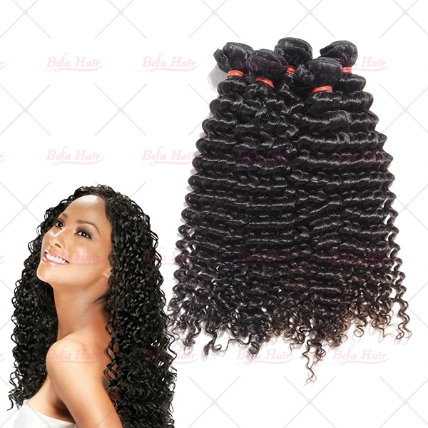 wholesale Premium  Unprocessed virgin human hair  Deep curly 100% Virgin human Hair Weaves