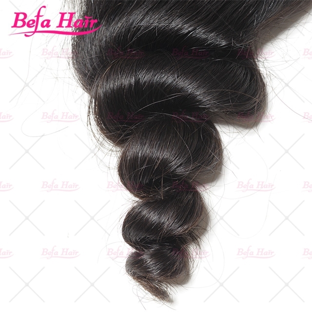 Human hair closure Loose wave invisible free part lace closure 4x4in,swiss lace,bleached knots