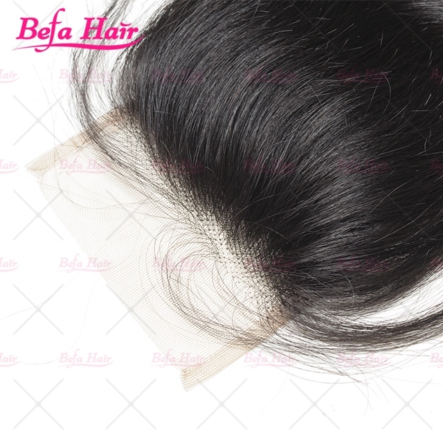 Human hair closure Loose wave invisible free part lace closure 4x4in,swiss lace,bleached knots