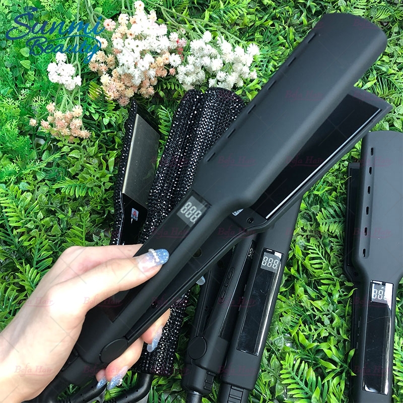 Wholesale Hair Straightener OEM Factory Flatiron Fast Heating Wide Plate Straightener Parts Flat Iron