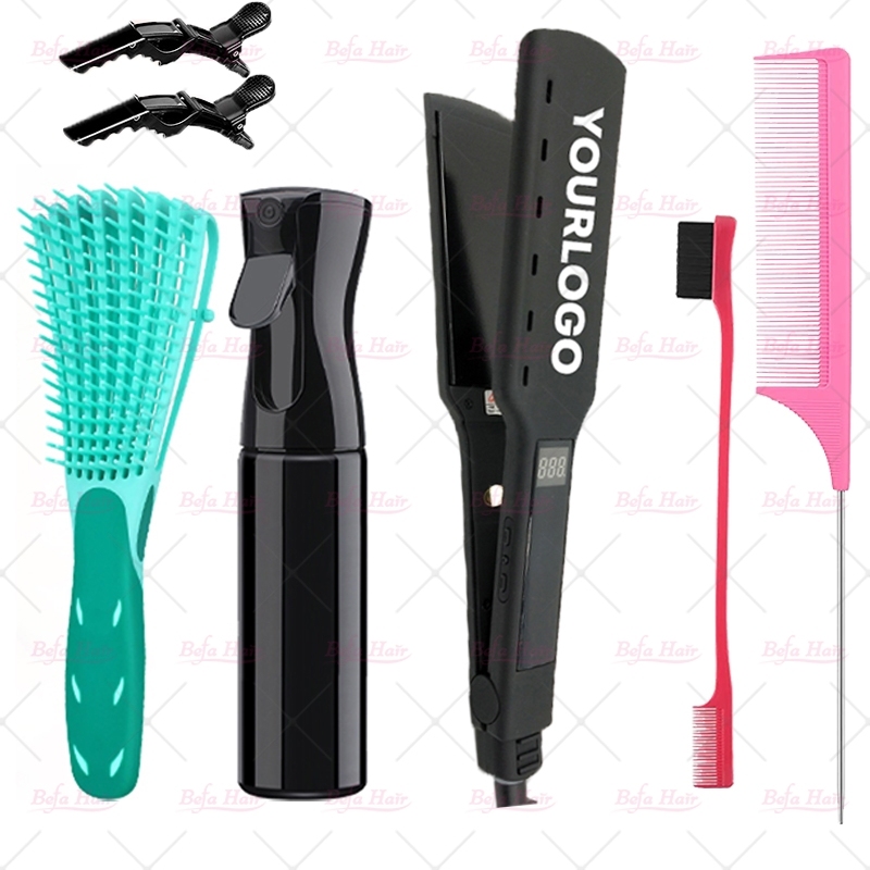 Wholesale Hair Straightener OEM Factory Flatiron Fast Heating Wide Plate Straightener Parts Flat Iron