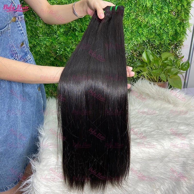 Wholesale Double Drawn 2pcs/3 Bundles/4 Bundles Straight Hair,can do dropshipping
