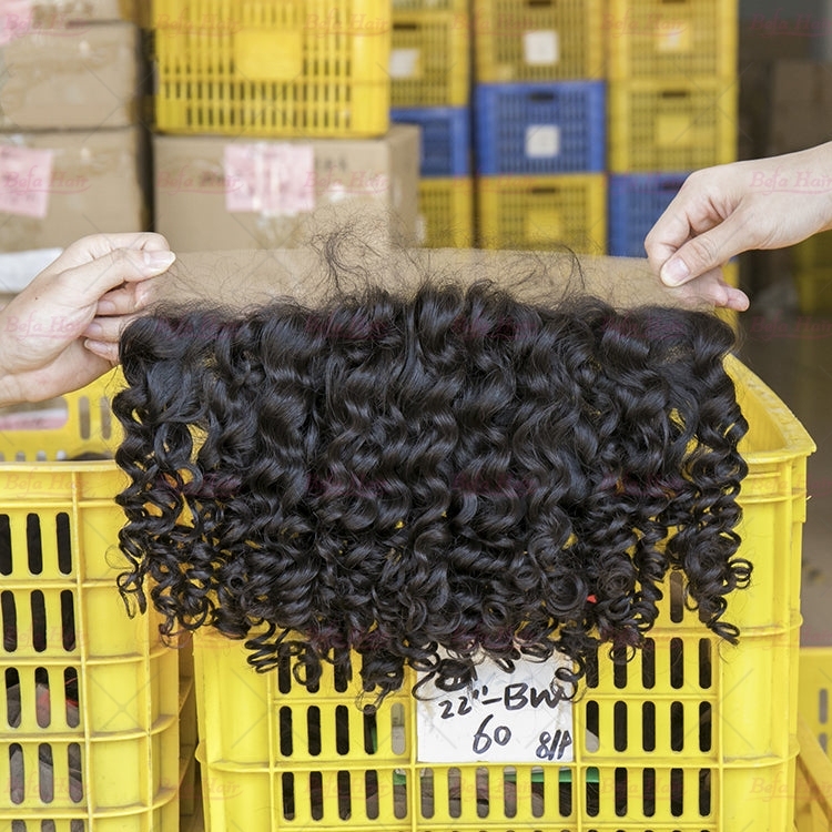 Wholesale Deep wave HD Lace Frontal Virgin Human Hair 13x4 Full Lace Frontal,can do dropshipping