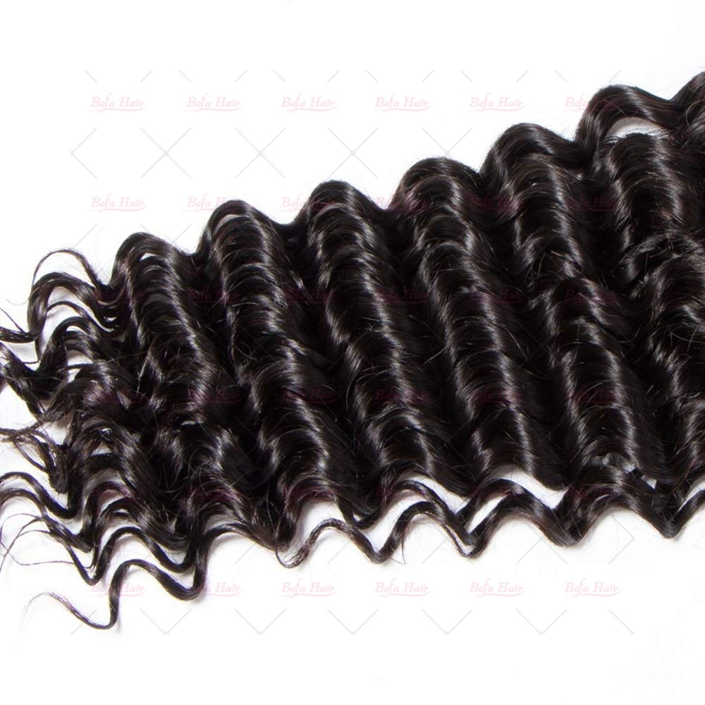 Wholesale Pre-plucked 4 Bundles Brazilian Deep Curly Hair With 5x5 Lace Closure,can do dropshipping