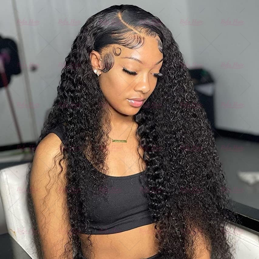 Wholesale Pre-plucked 4 Bundles Brazilian Deep Curly Hair With 6x6 Transparent HD Lace Closure,can do dropshipping