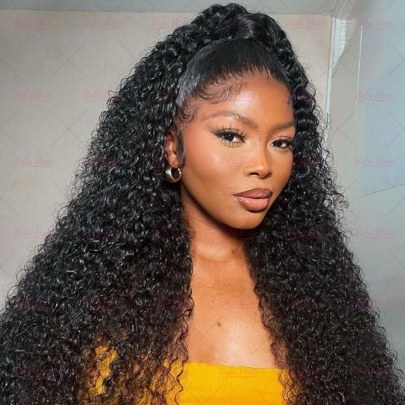 Wholesale Jerry Curly Ponytail Human Hair Clip in Wrap Around Remy Human Hair Hairpieces Natural Black