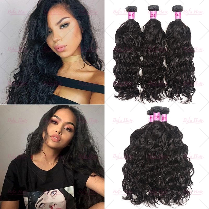 Wholesale Natural Wave 2pcs/3Bundles/4Bundles 12-34 Inches Human Hair Weave