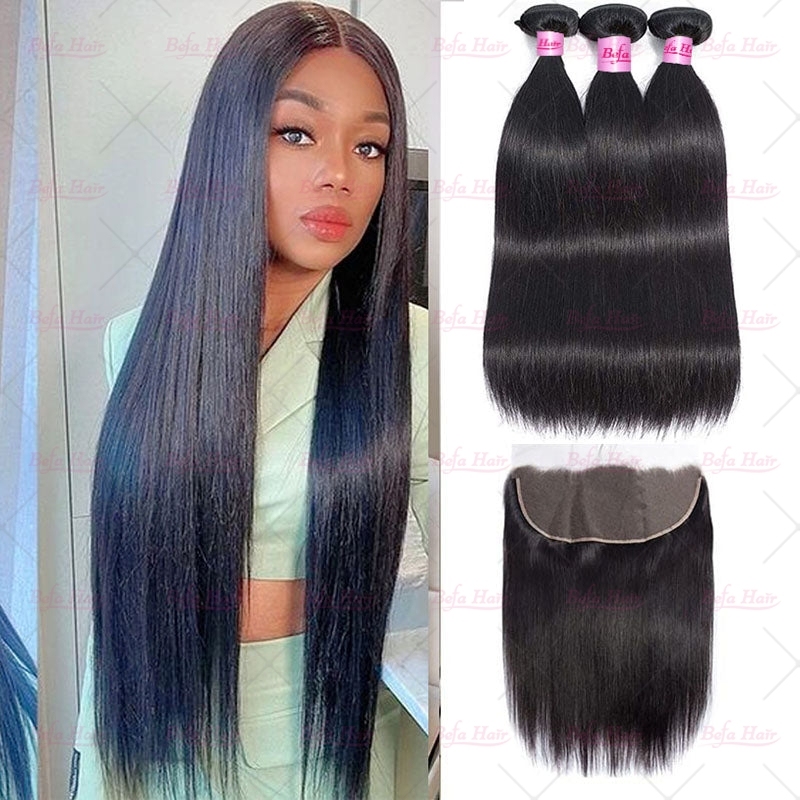 Wholesale Brazilian 13''x6'' Lace Frontal With 3Bundles Straight Hair,can do dropshipping