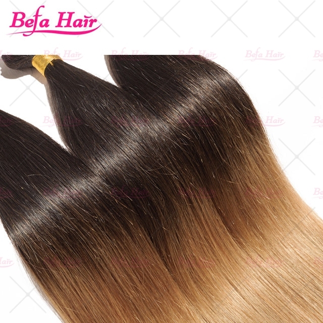 Wholesale Straight Ombre 1B/27# 2pcs/3Bundles/4Bundles Brazilian Human Hair Weave