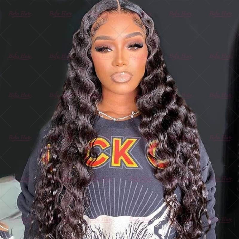Wholesale Pre-plucked 4 Bundles Brazilian Deep Wave Hair With 6x6 Transparent HD Lace Closure,can do dropshipping