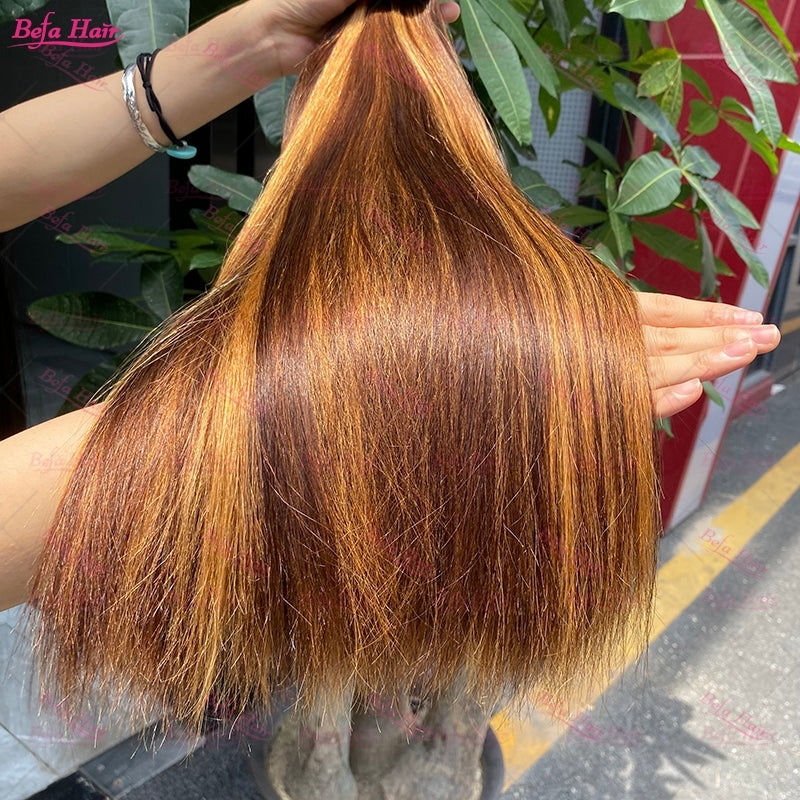 Wholesale Double Drawn 2pcs/3 Bundles/4 Bundles P4-27 Straight Hair,can do dropshipping
