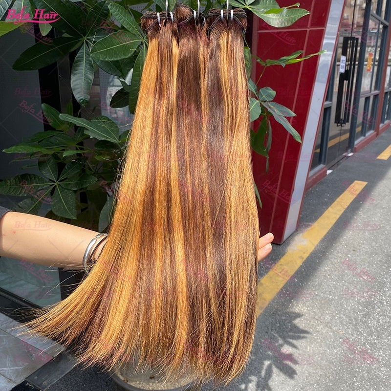 Wholesale Double Drawn 2pcs/3 Bundles/4 Bundles P4-27 Straight Hair,can do dropshipping