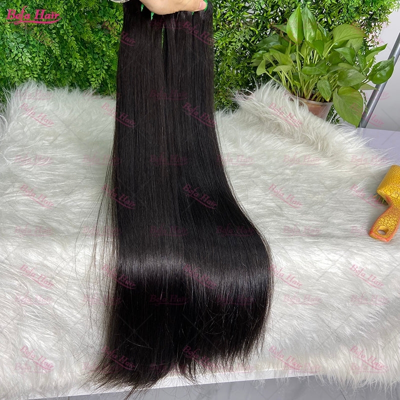 Wholesale Double Drawn 2pcs/3 Bundles/4 Bundles Straight Hair,can do dropshipping