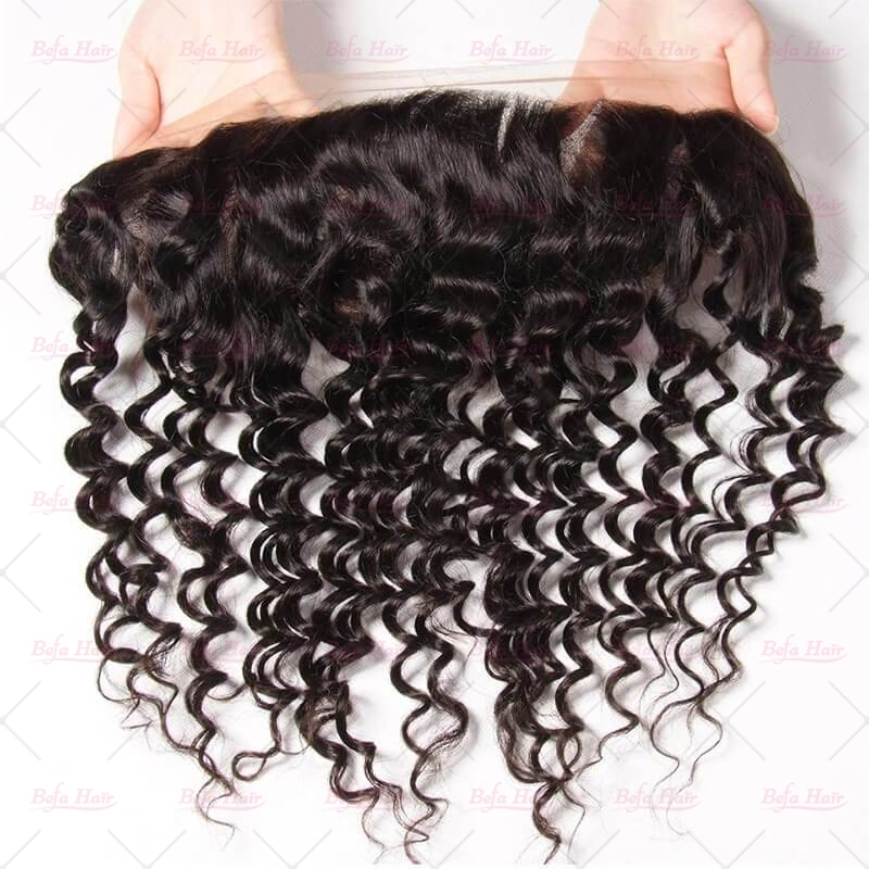 Wholesale Deep Curly Lace Frontal  Virgin Human Hair 13 x 4 Full Lace Frontal,can do dropshipping