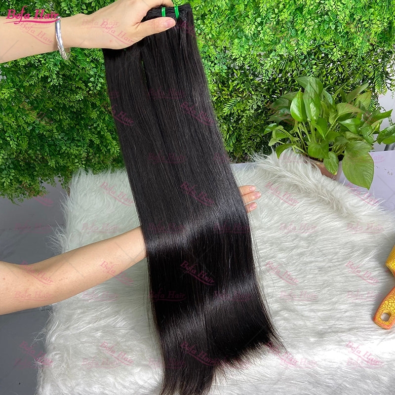 Wholesale Double Drawn 2pcs/3 Bundles/4 Bundles Straight Hair,can do dropshipping