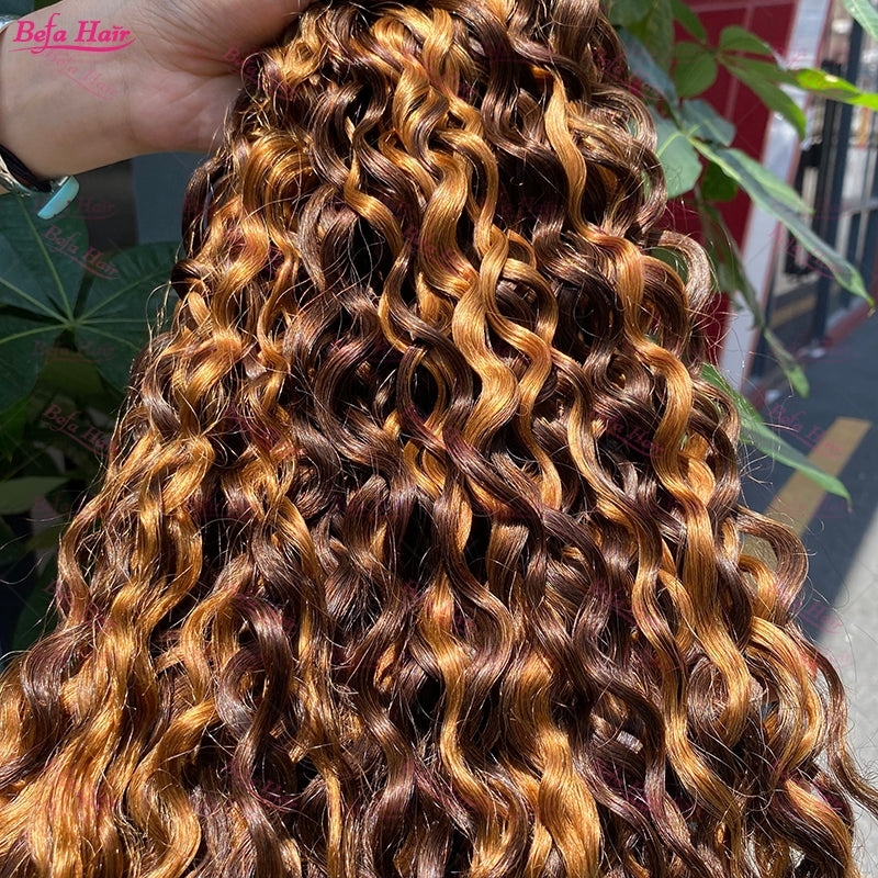 Wholesale Double Drawn 2pcs/3 Bundles/4 Bundles P4-27 Water Wave Hair,can do dropshipping