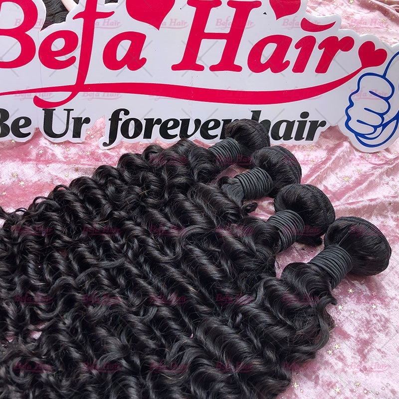Wholesale Deep Wave 2pcs/3Bundles/4Bundles 12-30 Inches Natural Human Hair Weave