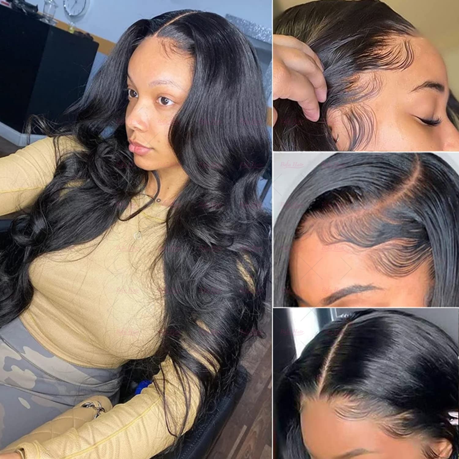 Wholesale Brazilian 13''x6'' Lace Frontal Closure With 3Bundles Body Wave Hair,can do dropshipping