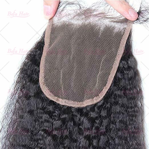 Wholesale Kinky Straight Unprocessed Virgin Human Hair HD 4x4 Lace closure  Human Hair With Baby Hair For Women Natural Color,can do dropshipping