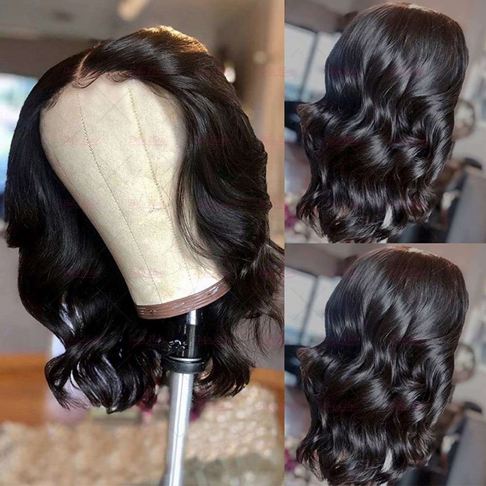 Wholesale 13*4 Inch Body Wave Lace Frontal Short Cut Wig Human Hair Bob Wig 150% Density Wigs