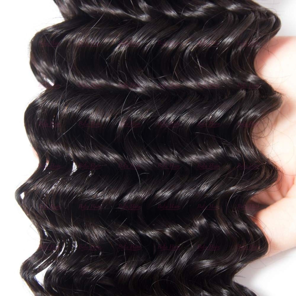 Wholesale Pre-plucked 4 Bundles Brazilian Deep Curly Hair With 5x5 Lace Closure,can do dropshipping