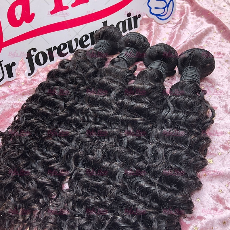 Wholesale Deep Wave 1Bundles 12-30 Inches Natural Human Hair Weave