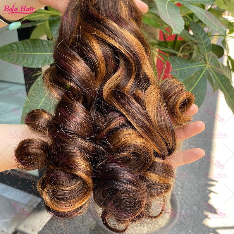 Wholesale Double Drawn 2pcs/3 Bundles/4Bundles P4-27 Loose Wave Hair