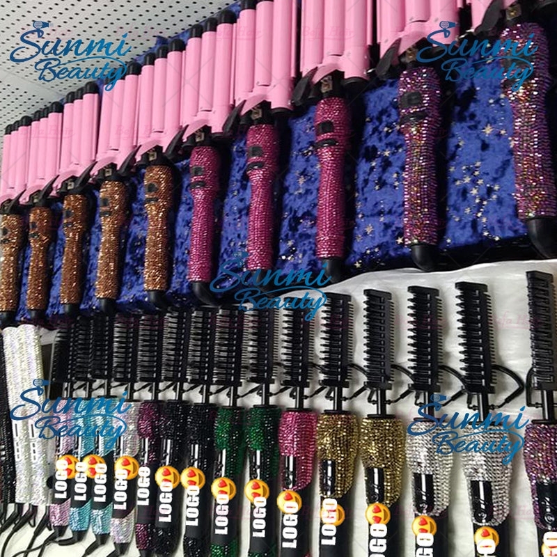 Wholesale Private label Professional High Temperature Settings With LED Indicator 6 In 1 Interchangeable Curling Wand Set Hair Curler Wand