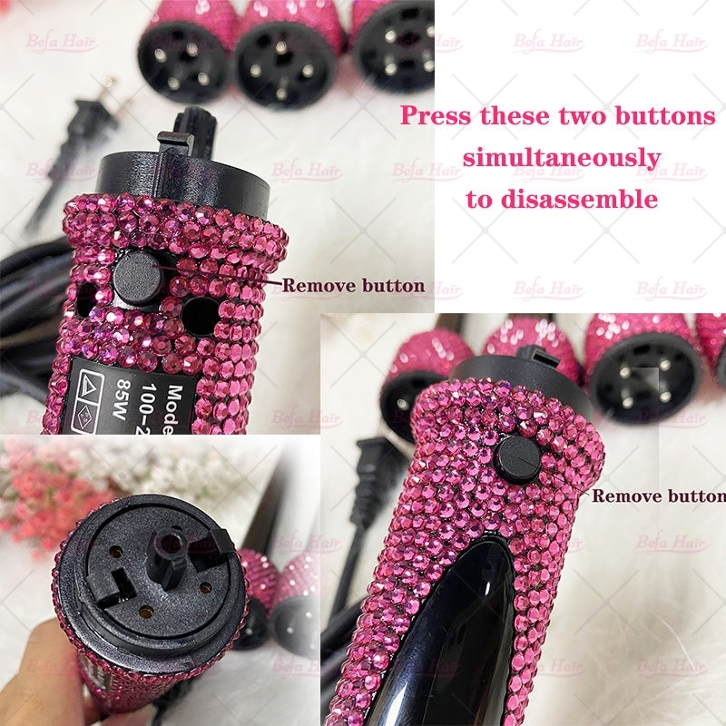 Wholesale Private label Professional High Temperature Settings With LED Indicator 6 In 1 Interchangeable Curling Wand Set Hair Curler Wand
