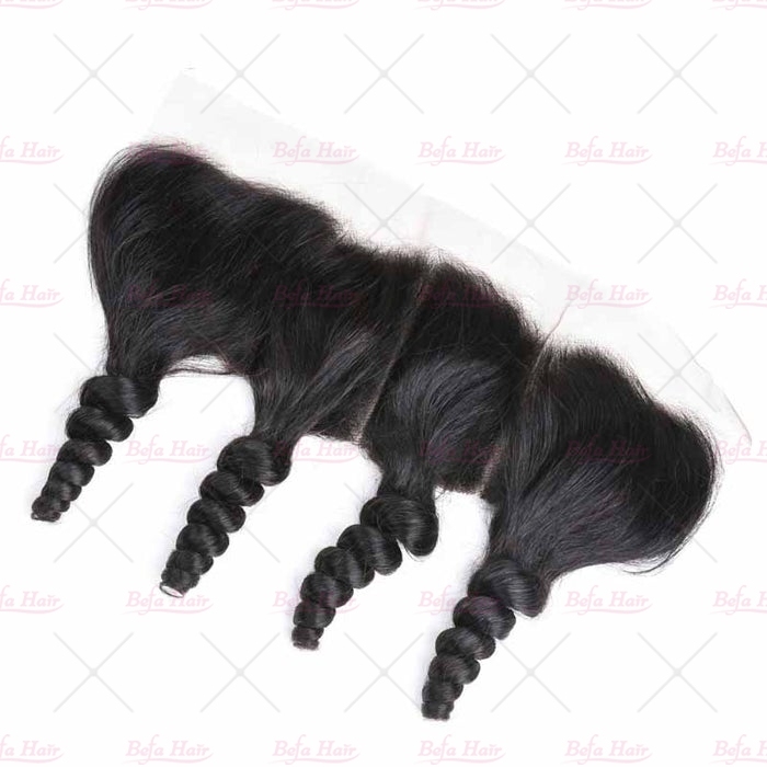 Wholesale Loose Wave 100% human hair 13*4 Ear to Ear Lace Frontal Closure,can do dropshipping