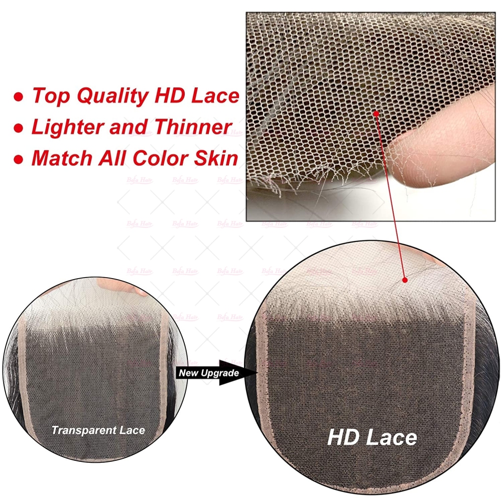 Wholesale 5x5 Free Part HD Lace Body Wave Unprocessed Human Hair Closure 12-20 Inch,can do dropshipping