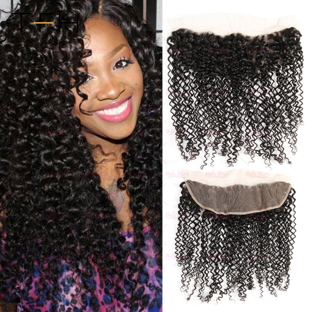 Wholesale Kinky Curly Lace Frontal Virgin Human Hair 13x4 Full Lace Frontal,can do dropshipping
