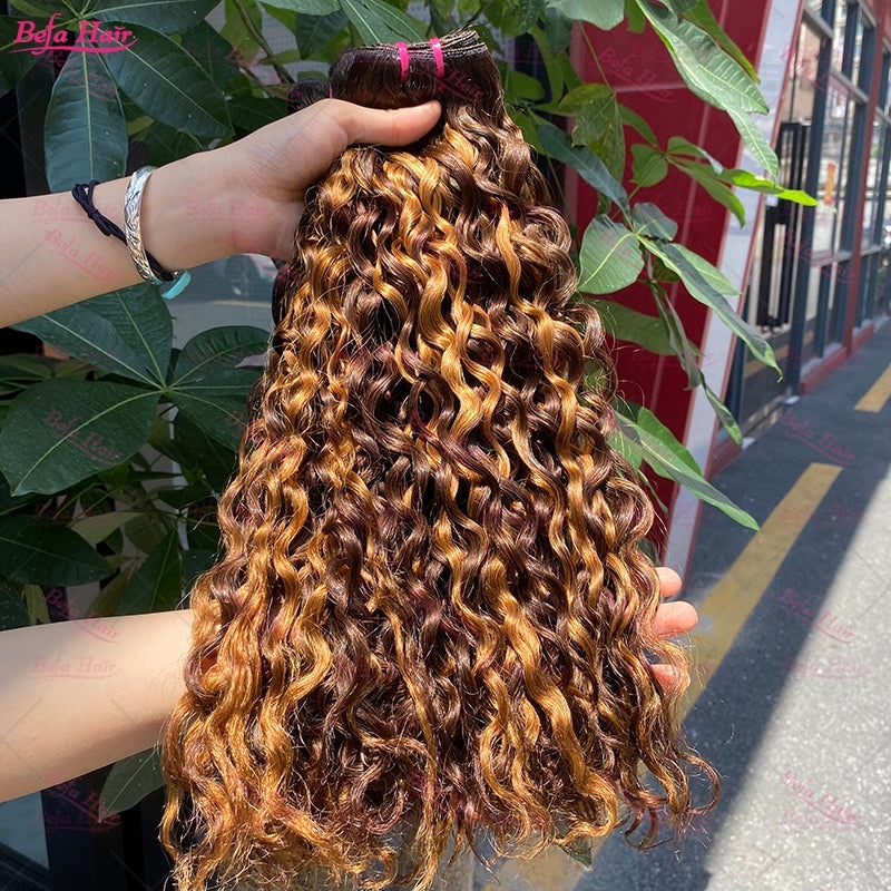 Wholesale Double Drawn 2pcs/3 Bundles/4 Bundles P4-27 Water Wave Hair,can do dropshipping