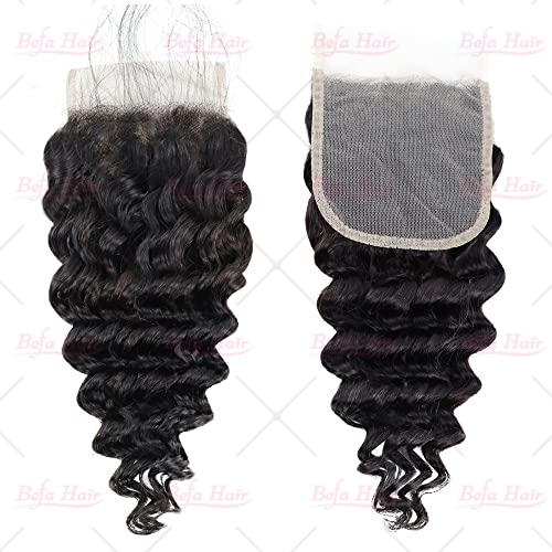 Wholesale  Pre-plucked 4 Bundles Brazilian Deep Wave Hair With HD5x5 Lace Closure,can do dropshipping