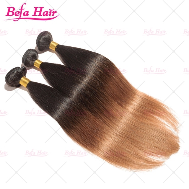 Wholesale Human Hair Weaves 1b/30# Ombre Hair Extensions Silky straight hair