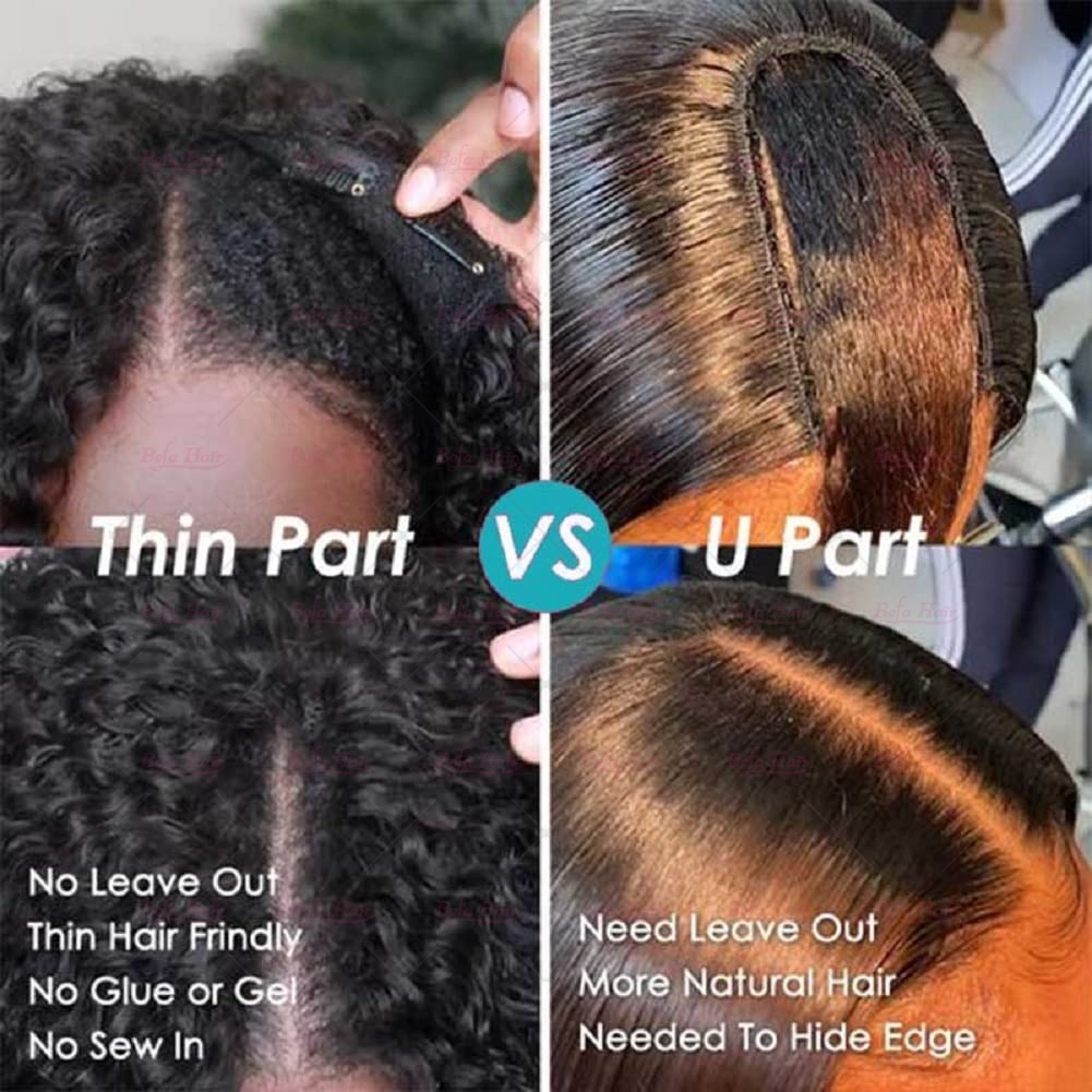 Wholesale V Part Human Hair Wigs Brazilian Virgin Deep Curly 200% Density Pre Plucked Glueless Middle Part Wig