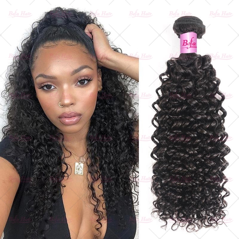 Wholesale Deep Curly 1Bundles 12-30 Inches Natural Human Hair Weave