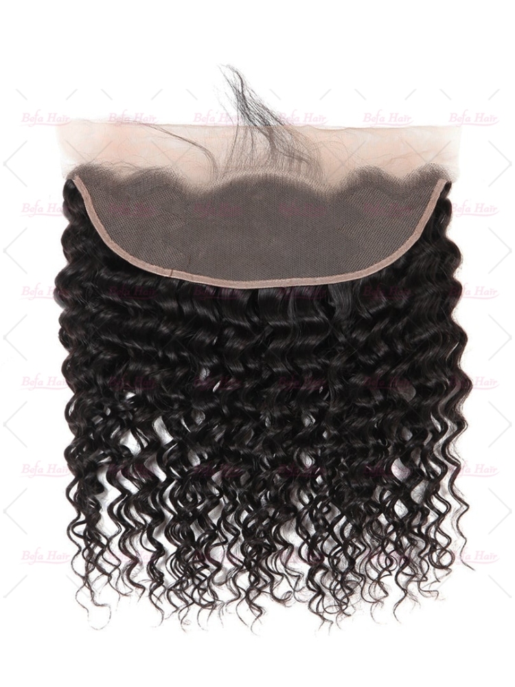 Wholesale Deep Wave Lace Frontal  Virgin Human Hair 13x4 Full Lace Frontal,can do dropshipping