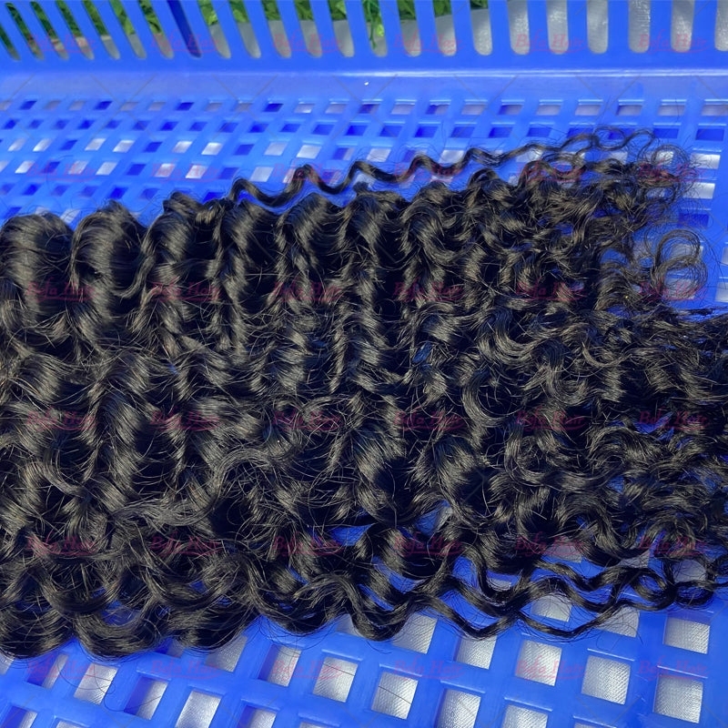 Wholesale Deep Curly 1Bundles 12-30 Inches Natural Human Hair Weave