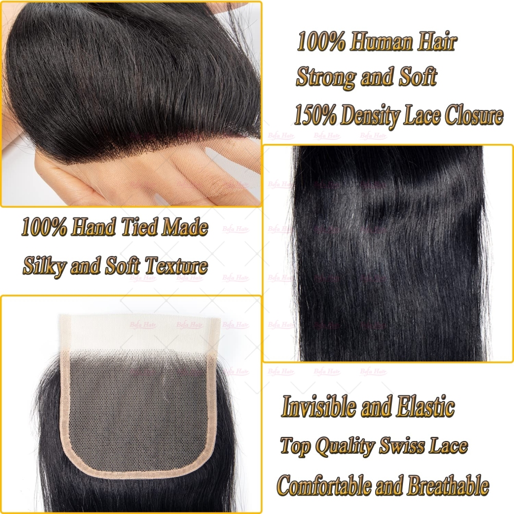 Wholesale 4x4 Unprocessed Virgin Human Hair Straight Transparent Lace Closure,can do dropshipping