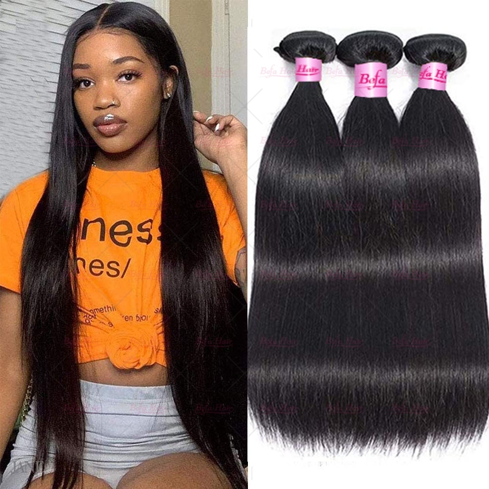 Wholesale Straight 2pcs/3Bundles/4Bundles 10-40 Inches Natural Black human Hair Weave