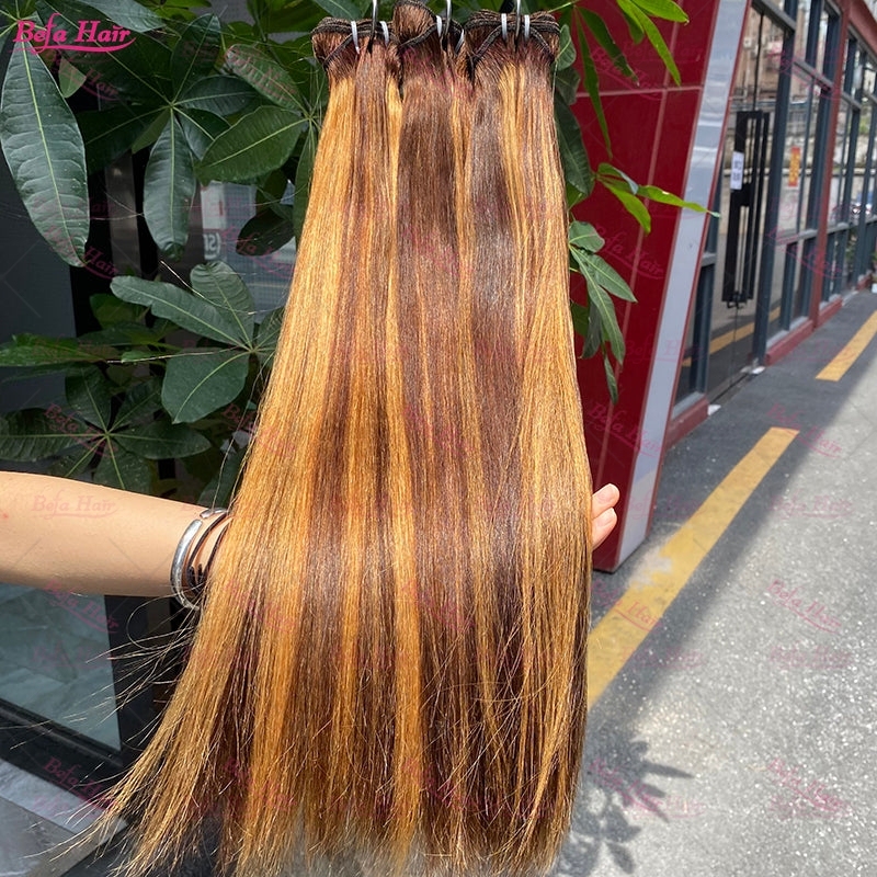 Wholesale Double Drawn 2pcs/3 Bundles/4 Bundles P4-27 Straight Hair,can do dropshipping