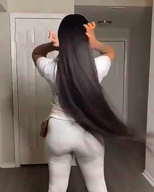 Wholesale U Part Human Hair Wigs Brazilian Virgin Straight 200% Density Pre Plucked Glueless Middle Part Wig