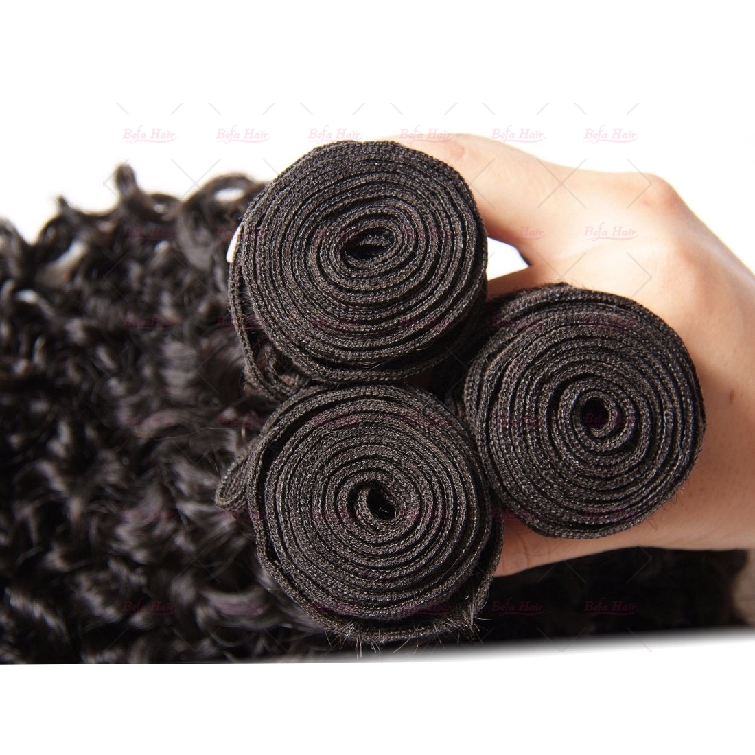Wholesale Pre-plucked 3 Bundles Brazilian Jerry Curly Hair With 5x5 Lace Closure,can do dropshipping