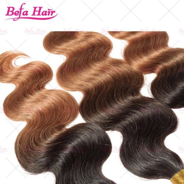 Befa Hair Body Wave Ombre T1B/30# 1Bundle Human Hair Weaves