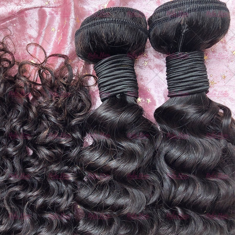 Wholesale Deep Wave 1Bundles 12-30 Inches Natural Human Hair Weave