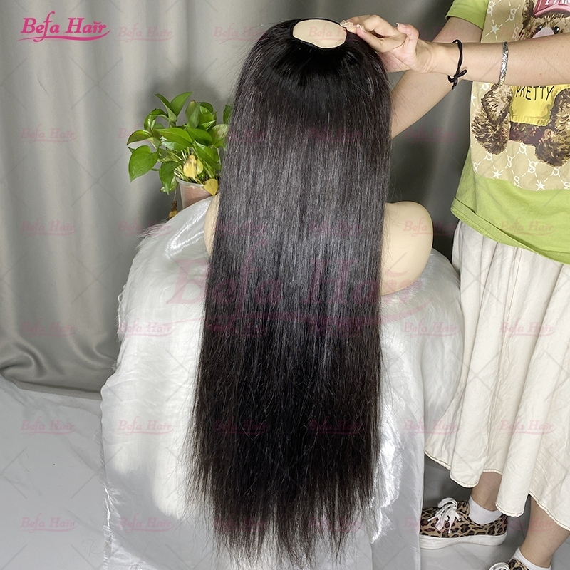 Wholesale U Part Human Hair Wigs Brazilian Virgin Straight 200% Density Pre Plucked Glueless Middle Part Wig
