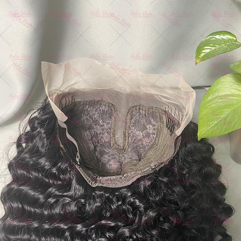 Wholesale T Part Deep Wave Lace Frontal Short Cut Wig Human Hair Bob Wig 150% Density Wigs(BOB03)